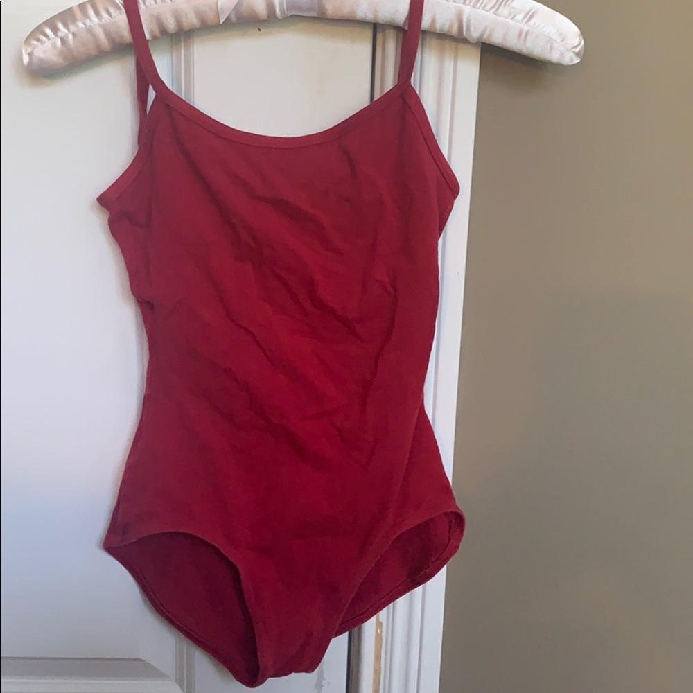 Capezio red cotton leo